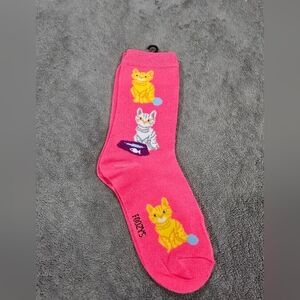 Pink Cat Socks by Foozys